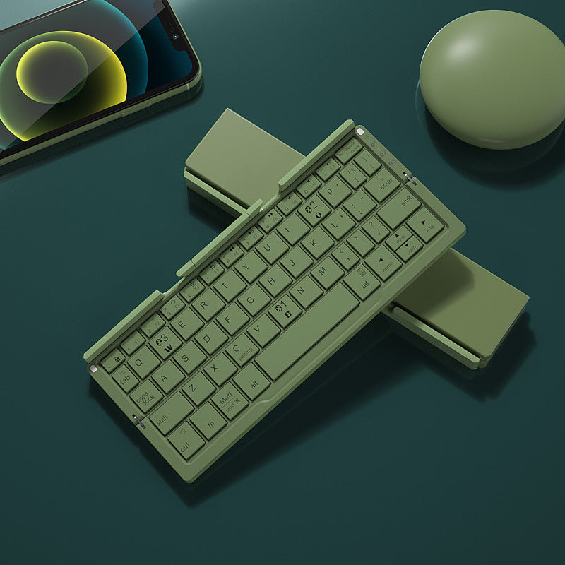 Foldable Bluetooth Keyboard - Wireless, Rechargeable, and Supports 3 Devices. Perfect for Phone and Tablet Use