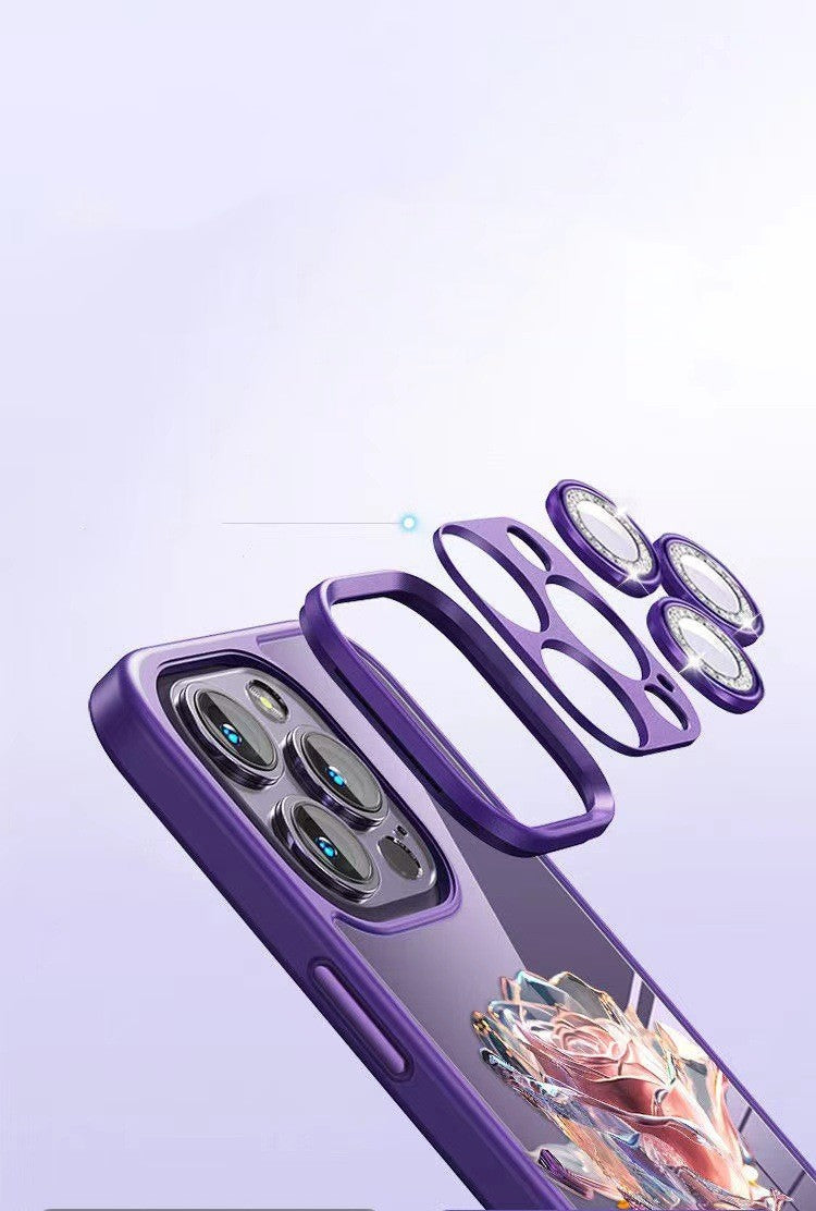 Rose Phone Case With Lens Film