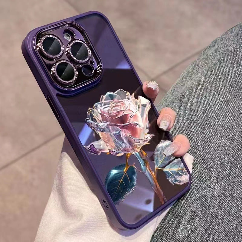 Rose Phone Case With Lens Film