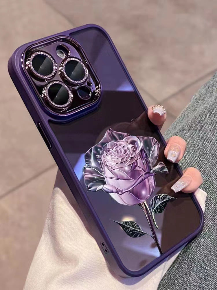 Rose Phone Case With Lens Film
