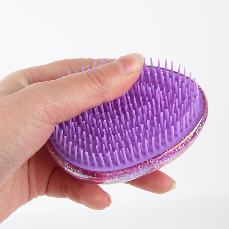 Mini Detangling Hair Brush Egg Round Shape