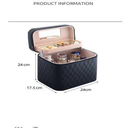 Large Capacity Korean Style Portable Cosmetics Storage Box Travel Wash Cosmetic Case